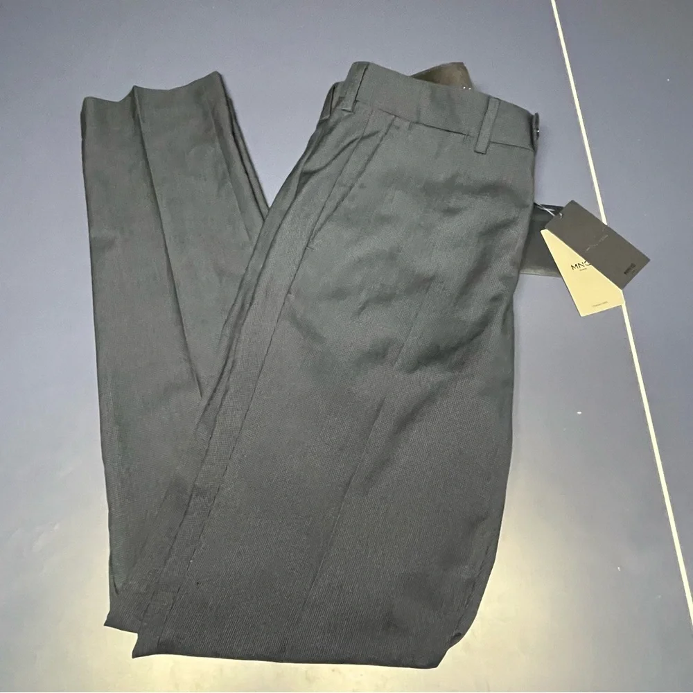 Mango Tailored Men's Navy Blue Pantalon‎ Brasilia Dress Pants NWT 32 Stylish Mod